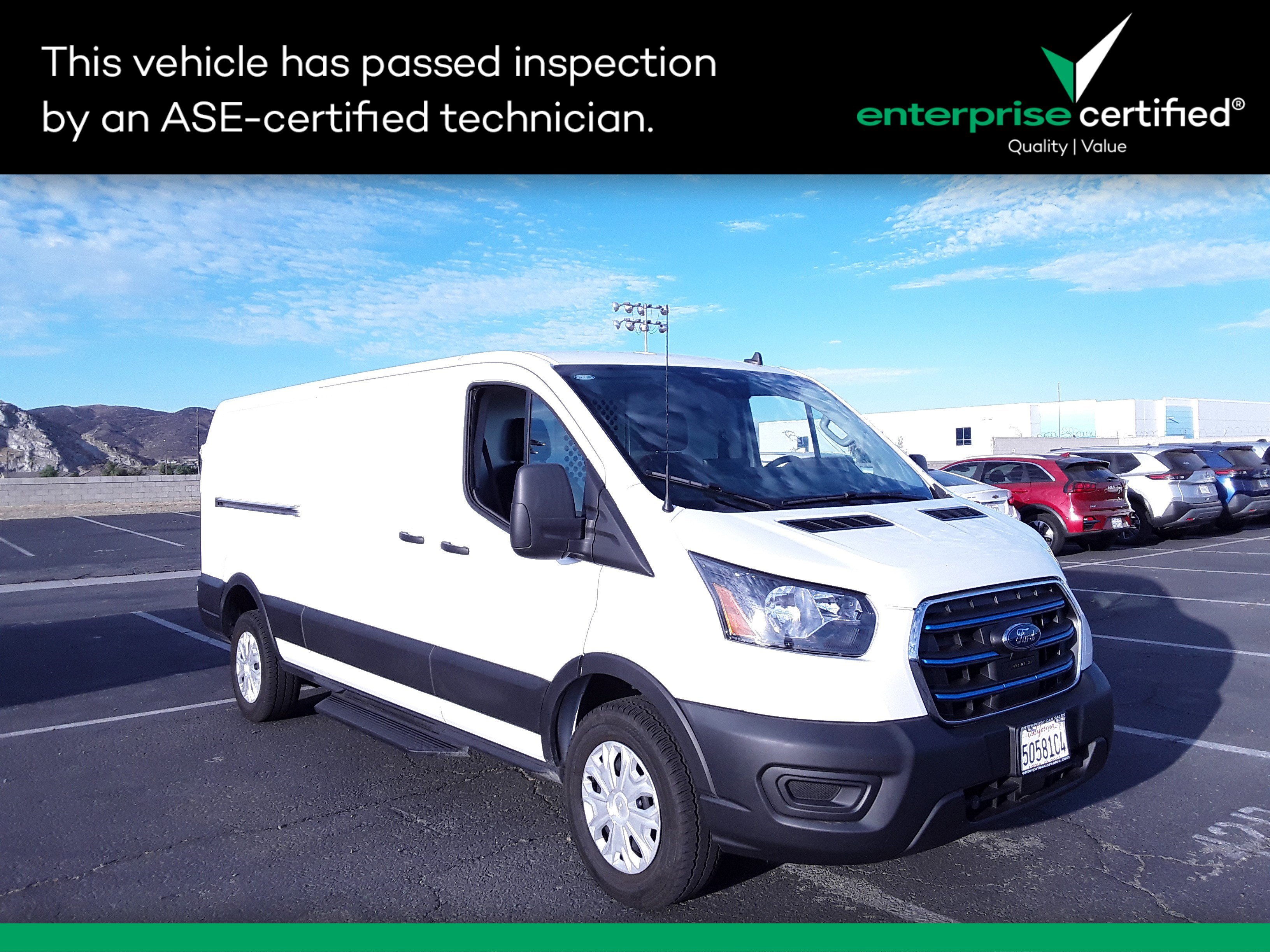 Used 2023 Ford E-Transit Cargo Van T-350 148" Low Rf 9500 GVWR RWD