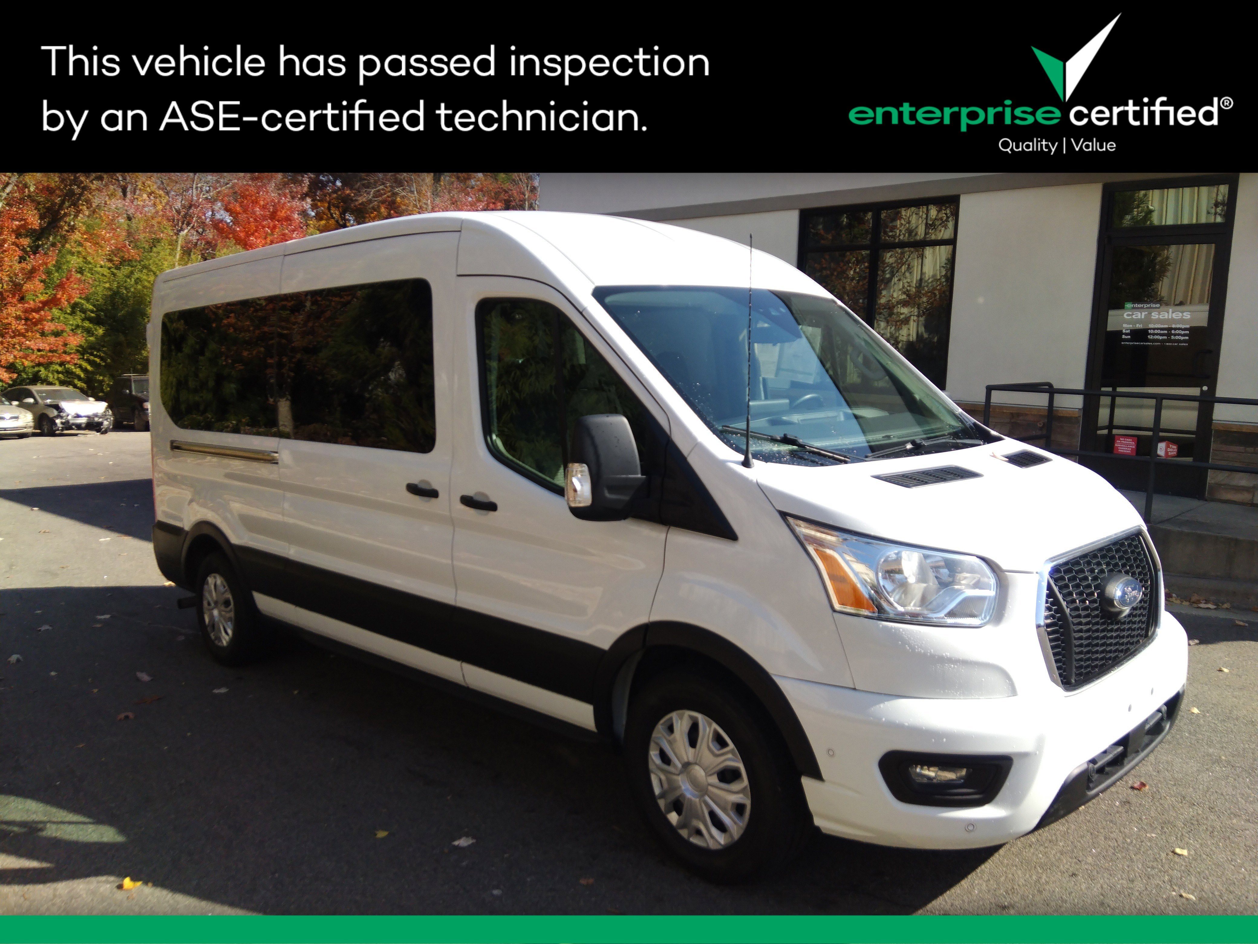 Used 2022 Ford Transit Passenger Wagon T-350 148" Med Roof XLT RWD