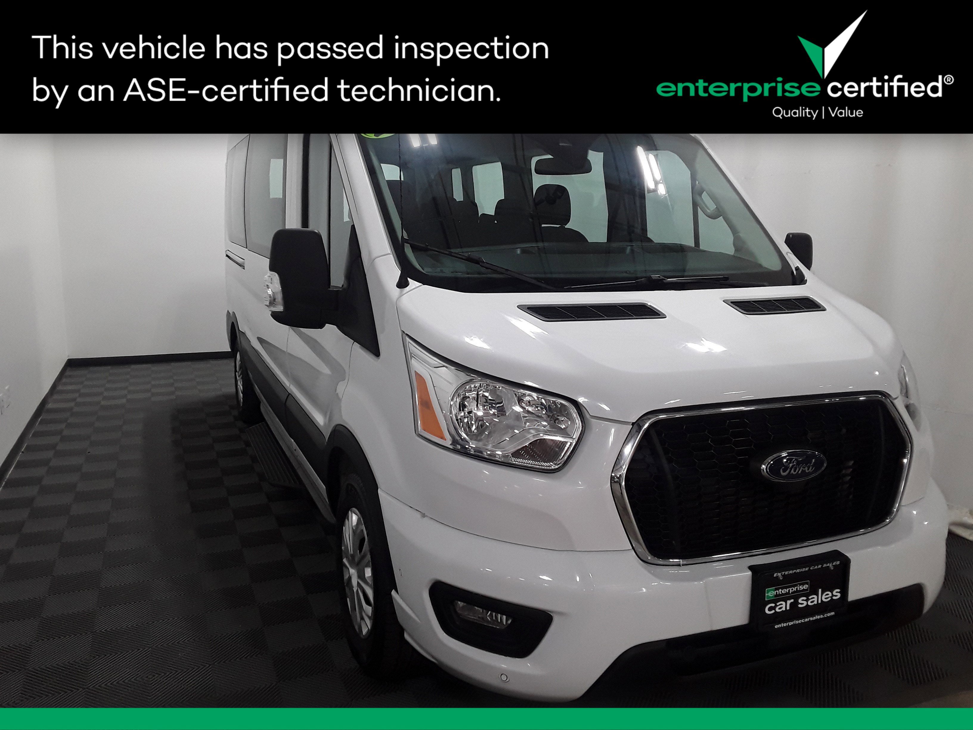 Used 2021 Ford Transit Passenger Wagon T-350 148" Med Roof XLT RWD